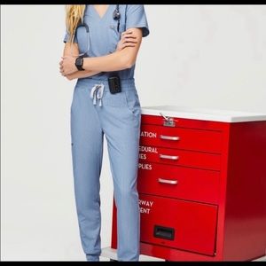 FIGS LIMITED EDITION HEATHER INDIGO HIGH WAISTED ZAMORA JOGGERS XL